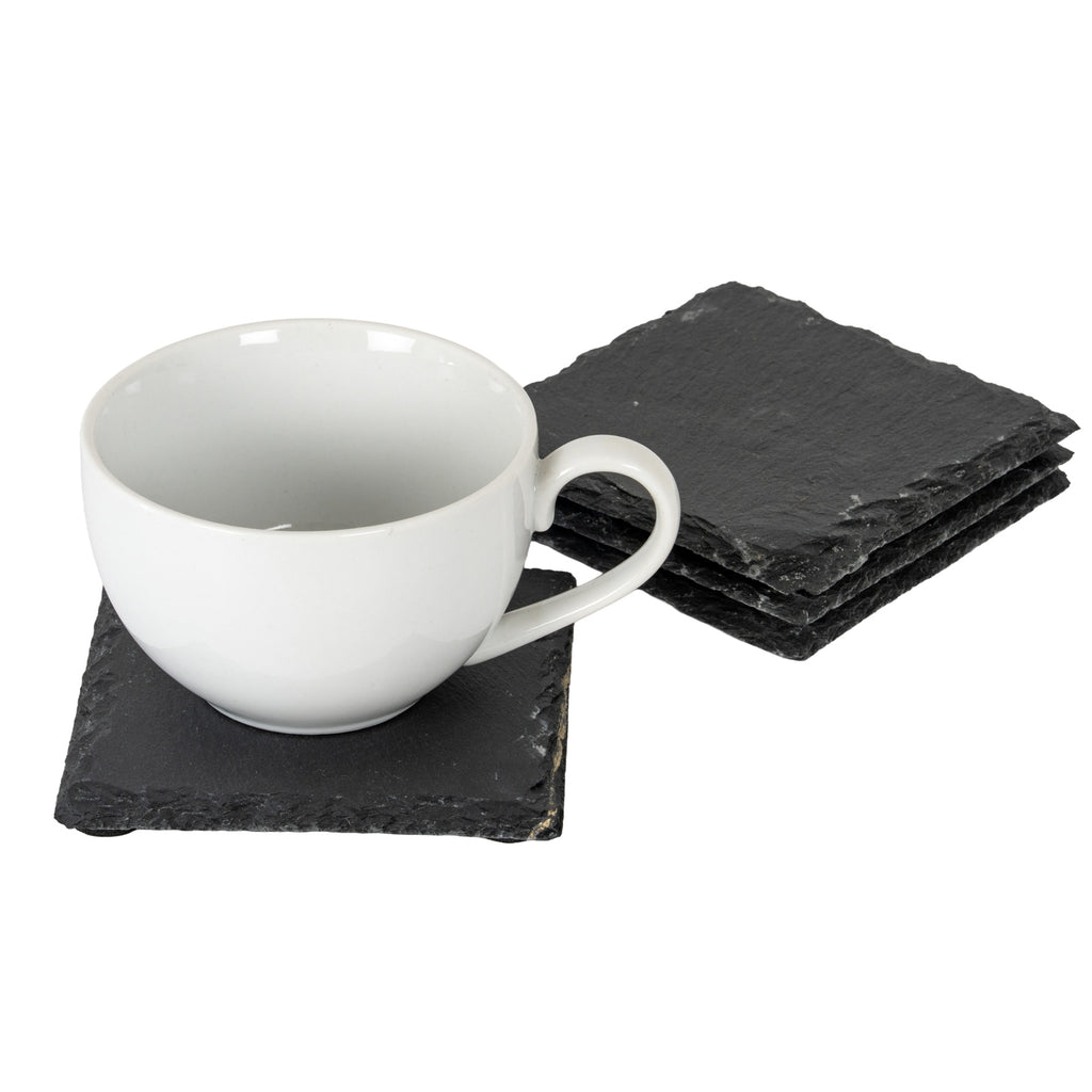 Natural Slate Square Coasters (Set of 4)