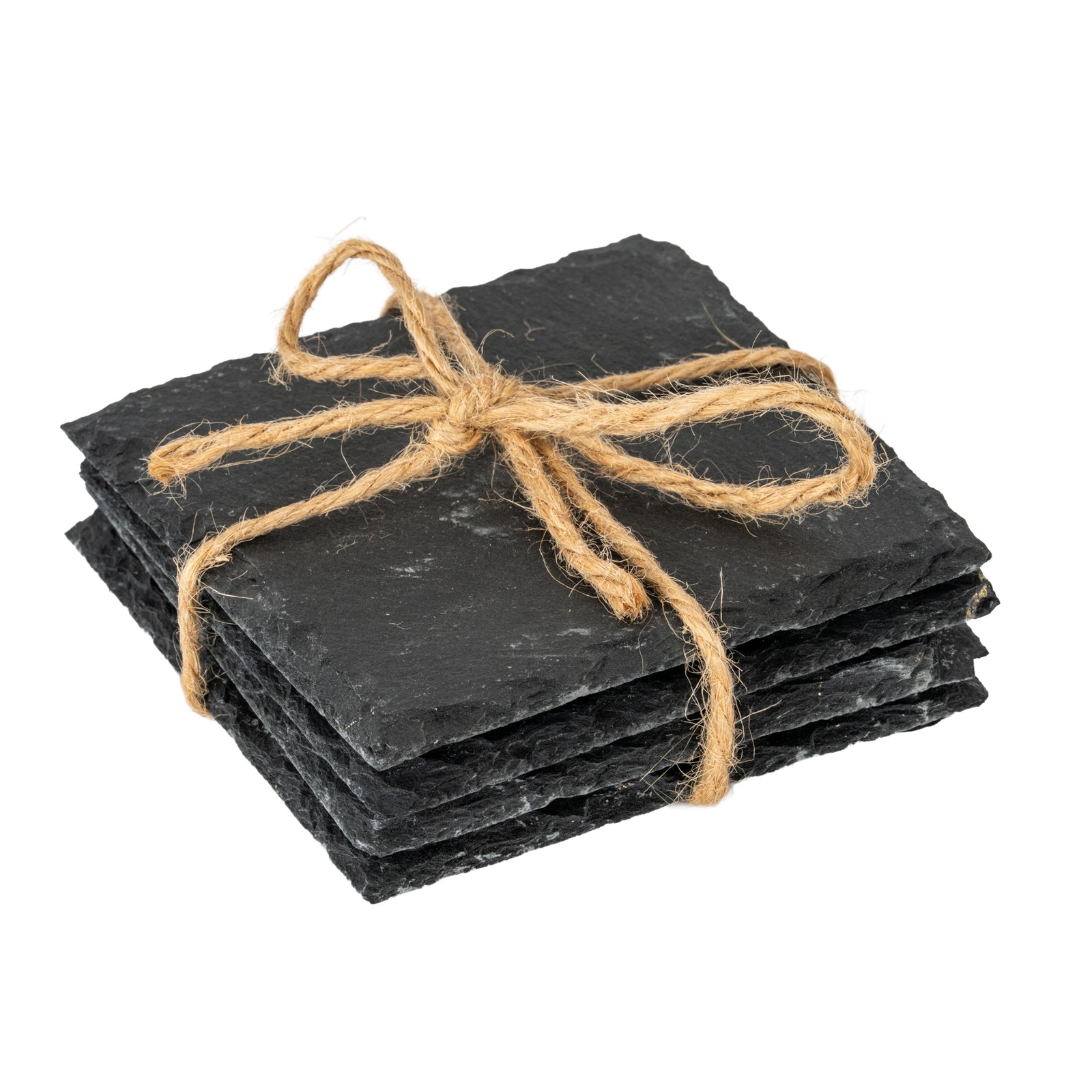 Natural Slate Square Coasters (Set of 4)