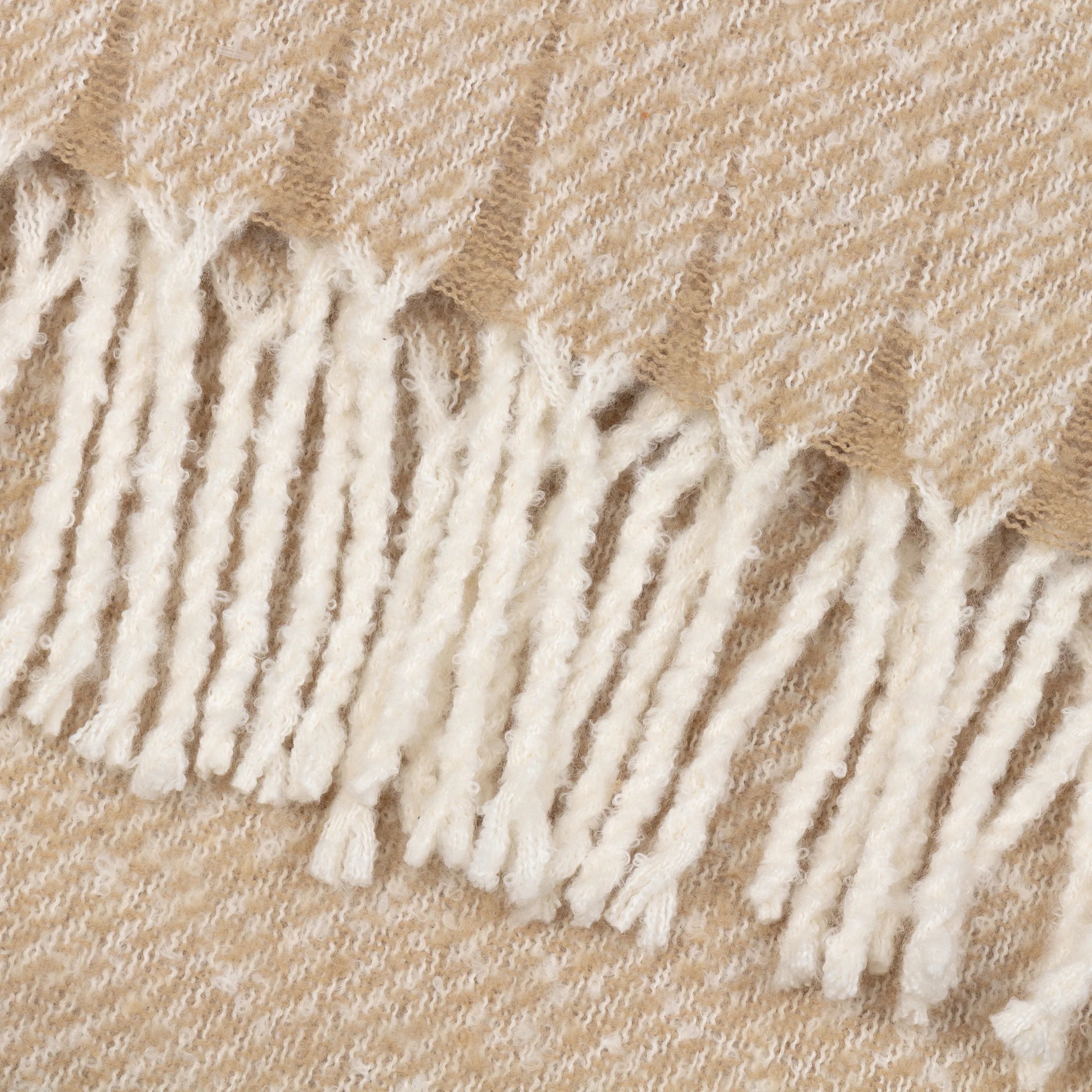 Elements Woven Tasselled Throw in Natural